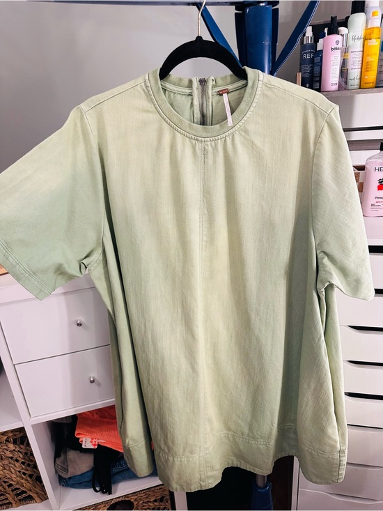 Free People Dresses & Skirts - Free People Soft Sage Short Sleeve Mini Dress